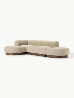 Modulares Ecksofa Natalie aus Teddy-Bouclé