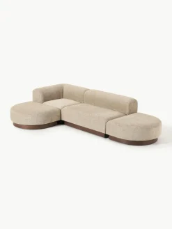 Modulares Ecksofa Natalie aus Teddy-Bouclé