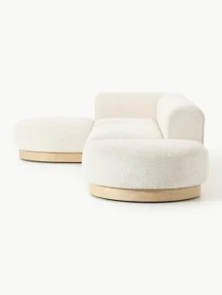 Modulares Ecksofa Natalie aus Teddy-Bouclé