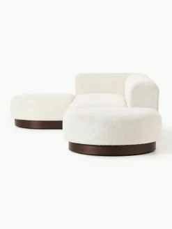Modulares Ecksofa Natalie aus Teddy-Bouclé