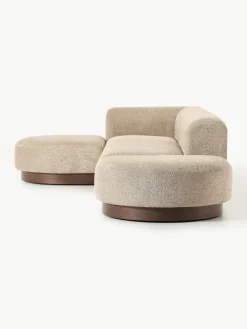 Modulares Ecksofa Natalie aus Teddy-Bouclé