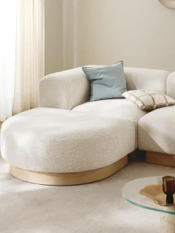 Modulares Ecksofa Natalie aus Teddy-Bouclé