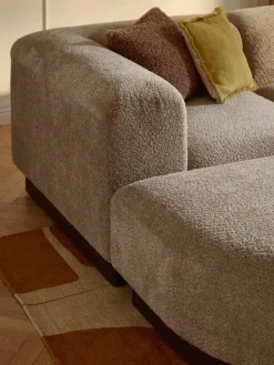 Modulares Ecksofa Natalie aus Teddy-Bouclé