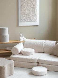 Modulares Kinder-Spielsofa Sugar aus Teddy, handgefertigt