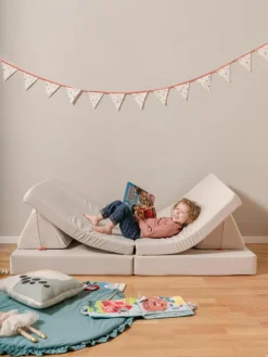 Modulares Kinder-Spielsofa Mila aus Samt, handgefertigt