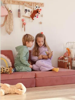 Modulares Kinder-Spielsofa Mila aus Samt, handgefertigt