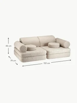 Modulares Kinder-Spielsofa Sugar aus Teddy, handgefertigt