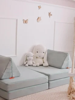 Modulares Kinder-Spielsofa Mila aus Samt, handgefertigt