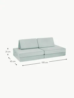 Modulares Kinder-Spielsofa Mila aus Samt, handgefertigt