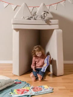 Modulares Kinder-Spielsofa Mila aus Samt, handgefertigt