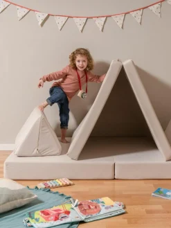 Modulares Kinder-Spielsofa Mila aus Samt, handgefertigt