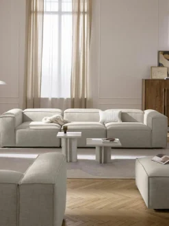 Modulares Sofa Lennon (4-Sitzer) aus Leinen-Mix