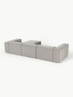 Modulares Sofa Lennon (4-Sitzer) aus Bouclé mit Hocker (links/rechts)