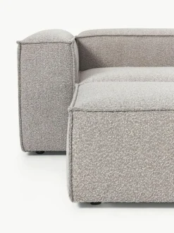 Modulares Sofa Lennon (4-Sitzer) aus Bouclé mit Hocker (links/rechts)