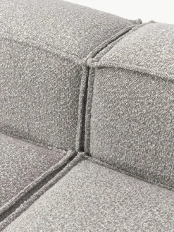 Modulares Sofa Lennon (4-Sitzer) aus Bouclé mit Hocker (links/rechts)