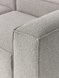 Modulares Sofa Lennon (4-Sitzer) aus Bouclé mit Hocker (links/rechts)