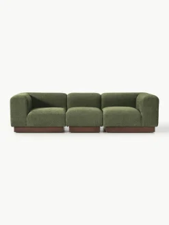 Modulares Sofa Natalie (3-Sitzer) aus Teddy-Bouclé