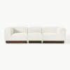 Modulares Sofa Natalie (3-Sitzer) aus Teddy-Bouclé