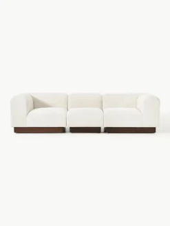 Modulares Sofa Natalie (3-Sitzer) aus Teddy-Bouclé
