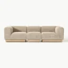 Modulares Sofa Natalie (3-Sitzer) aus Teddy-Bouclé