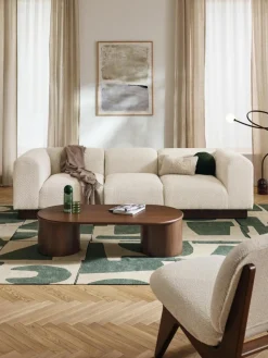 Modulares Sofa Natalie (3-Sitzer) aus Teddy-Bouclé