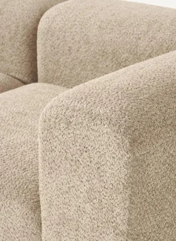 Modulares Sofa Natalie (3-Sitzer) aus Teddy-Bouclé