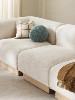 Modulares Sofa Natalie (3-Sitzer) aus Teddy-Bouclé