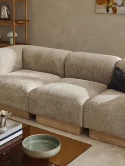 Modulares Sofa Natalie (3-Sitzer) aus Teddy-Bouclé
