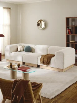 Modulares Sofa Natalie (3-Sitzer) aus Teddy-Bouclé