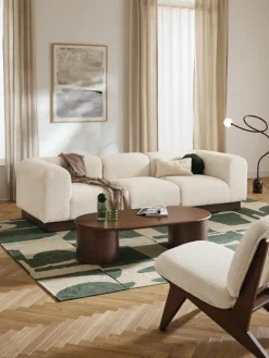 Modulares Sofa Natalie (3-Sitzer) aus Teddy-Bouclé