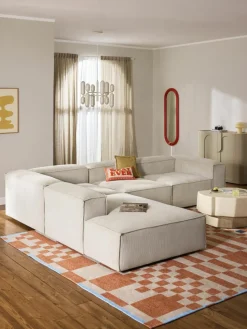 Modulares XL-Ecksofa Lennon aus Cord