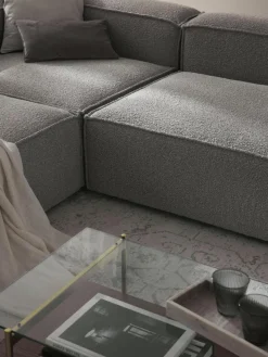 Modulares XL-Ecksofa Lennon aus Bouclé