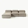 Modulares XL-Sofa Felix mit Hocker