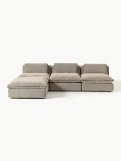 Modulares XL-Sofa Felix mit Hocker