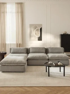 Modulares XL-Sofa Felix mit Hocker