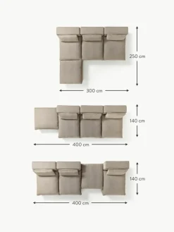 Modulares XL-Sofa Felix mit Hocker