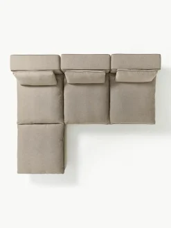 Modulares XL-Sofa Felix mit Hocker