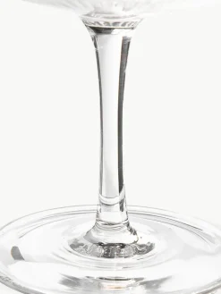 Mundgeblasene Champagnerschalen Ripple mit Rillenrelief, 2 Stück