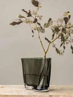 Mundgeblasene Glas-Vase Aer, H 19 cm