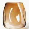 Mundgeblasene Glas-Vase Luster, H 17 cm