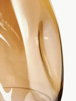 Mundgeblasene Glas-Vase Luster, H 17 cm