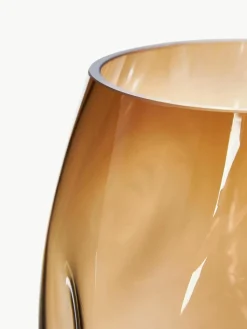 Mundgeblasene Glas-Vase Luster, H 17 cm