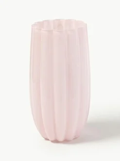 Mundgeblasene Glas-Vase Melon, H 38 cm