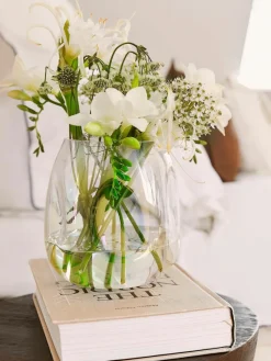 Mundgeblasene Glas-Vase Rainbow, H 17 cm