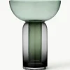 Mundgeblasene Glas-Vase Torus, H 33 cm