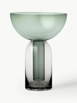 Mundgeblasene Glas-Vase Torus, H 20 cm