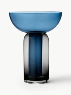 Mundgeblasene Glas-Vase Torus, H 33 cm