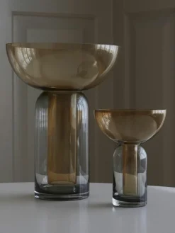 Mundgeblasene Glas-Vase Torus, H 33 cm