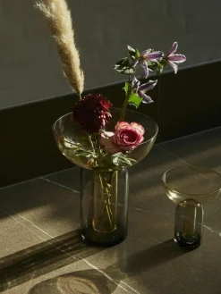 Mundgeblasene Glas-Vase Torus, H 33 cm