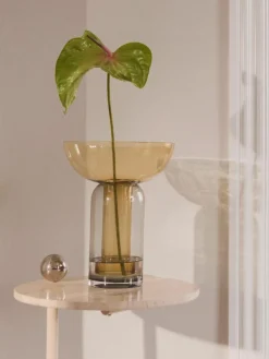 Mundgeblasene Glas-Vase Torus, H 33 cm